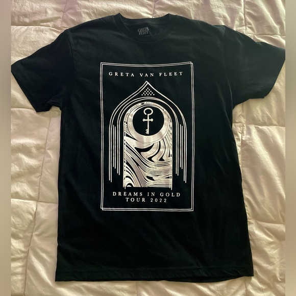 Greta Van Fleet (Med) Dreams In Gold Tour 2022 Concert T-Shirt - Black - Picture 1 of 6